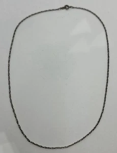 1.49g Signed N/C STERLING SILVER 925 Thin Chain Necklace 16” - Picture 1 of 3
