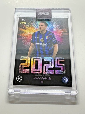 Topps Total Football 2024/25 Piotr Zielinski New Year 2025 Inter Milan 24/99 - Image 1 of 4