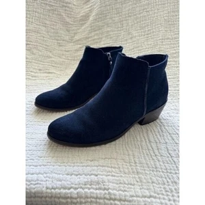 Thursday Boot Co “Downtown” Navy Blue Suede Booties Size 8 - Picture 1 of 7