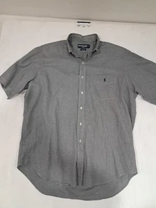 Herren Ralph Lauren Golf Polo Kurzarm Hemd schwarz weiß kariert Gingham Large T - Bild 1 von 10