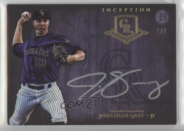 2014 Bowman Inception Silver Signings Gold Ink 1/1 Jon Gray Jonathan #SS-JG Auto - Image 1 of 2