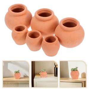 6 Pezzi Fioriere Succulente Fioriera Mini Vasi Argilla Piccolo Terracotta Giardino - Foto 1 di 12