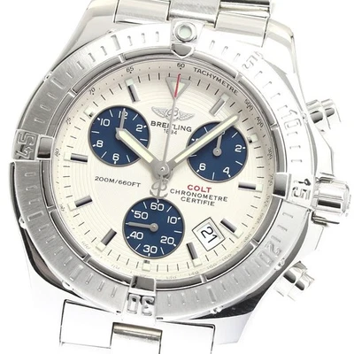 BREITLING Colt A73380 Chronograph Silver / Navy Dial Quartz Men's Watch_911388 - image 1 of 4