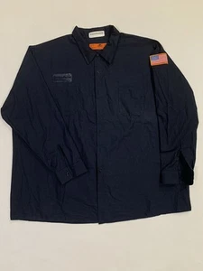 Camisa de Trabajo Red Kap Auto Mecánico 5XL-Largo Bandera Americana Uniforme Industrial #B08 - Imagen 1 de 5