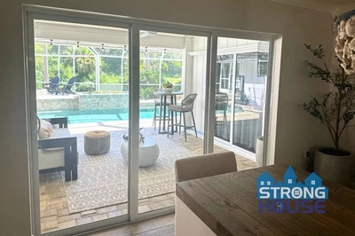 NUEVA EMC Puerta Corredera de Vidrio 108x80 Marcos de Aluminio Gris Vidrio Tintado Foto 1 de 4