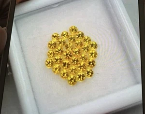 4mm Round 30 Pcs 100% Natural Yellow Sapphire - Picture 1 of 2