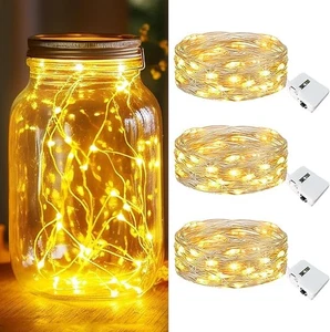 Battery Operated LED Fairy Lights, Waterproof String Lights for Jars & Parties - Picture 1 of 14