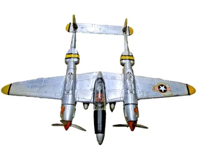 VINTAGE USAF LOCKHEED P-38J LIGHTNING Plastic Japan GAR - Picture 1 of 8
