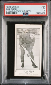 1924-25 William Paterson V145-2 Bill (Lloyd) Cook Rookie RC PSA 1.5 RARE - Picture 1 of 2