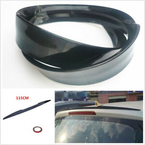 115cm PU Rear Wing Sticker Glossy Black Fit For Car Rear Roof Spoiler Tail Trunk