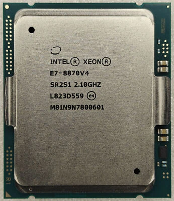 Intel Xeon E7-8870 V4 2.10GHz 20-Core Server CPU Processor SR2S1 140W 9.6GT/s - Image 1 of 2
