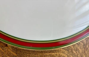 1986 Royal Doulton English Porcelain Ribbon Cake Plate Platter Holiday Christmas - Picture 1 of 10