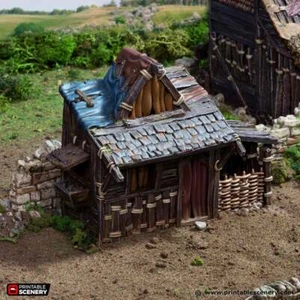 Small Shanty - King and Country - Printable Scenery Terrain Wargaming D&D DnD 10 - Picture 1 of 5