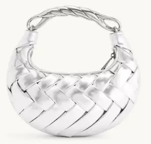 JW PEI Orla Weave Handbag, Silver, New w/Dust Bag - Picture 1 of 4
