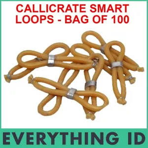 CALLICRATE SMART LOOPS 100 PACK CASTRATION BANDER SMART 10″ BULL BANDS RINGS BAG - Picture 1 of 2