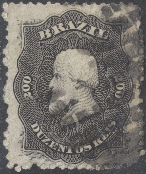 BRASIL Sc # 59 USADO - EMPERADOR, 200R NEGRO Foto 1 de 1
