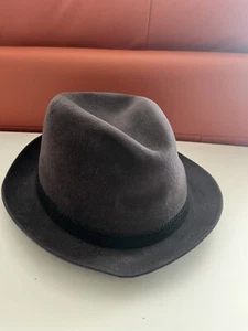 CHURCHILL LTD Vintage 50’s Men’s Brown Suede Fedora Hat Size 7-ish USA Made - Picture 1 of 5
