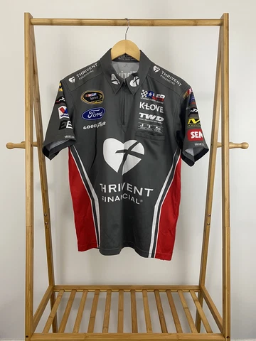 Michael McDowell Thrivent Nascar Sprint Ford Team Issued Pit Crew Shirt Size S Cover