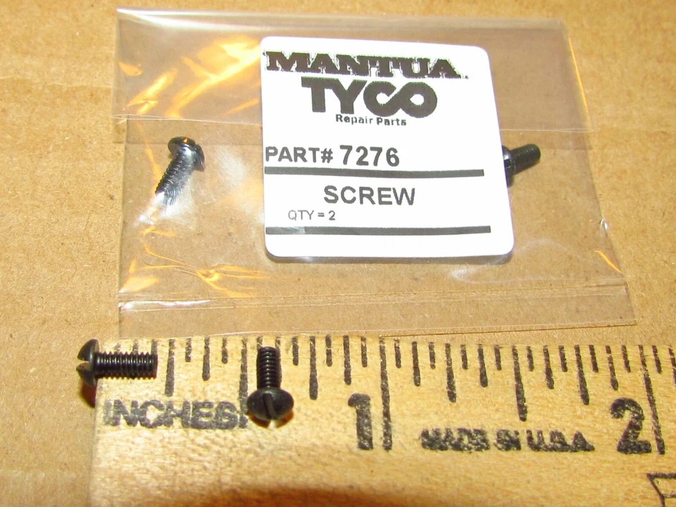 2 OF # 7276 SCREWS BY MANTUA TYCO MANTUA CLASSICS FACTORY ORIGINAL HO SCALE