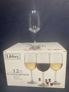 LIBBEY GATHERINGS 18.5 OZ. SET OF 12 WINE GLASSES NEW NEVER USED IN ORIGINAL BOX - Picture 1 of 4