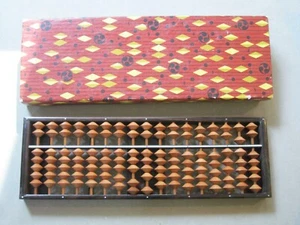Vintage Japanese Wooden Abacus Calculating Tool 17 Columns Soroban C8-115 - Picture 1 of 7