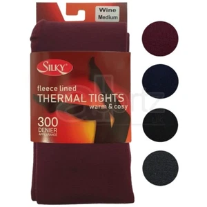 Calzas térmicas de lana para dama seda cálidas acogedoras 300 Denier M S L XL talla grande grandes - Imagen 1 de 16