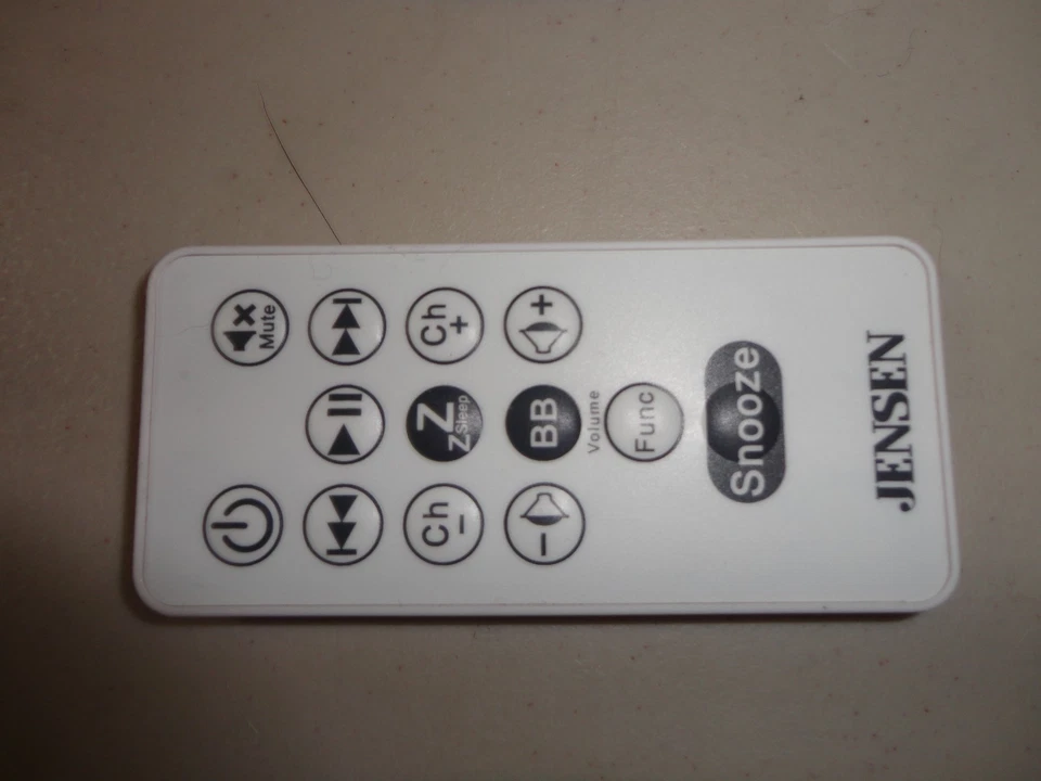  JENSEN Clock Radio Remote White - Image 1 of 1