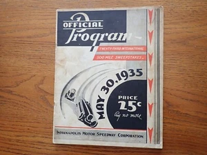 Indy 500 1935 Race Program - Original - Speedway Indianapolis - Picture 1 of 4