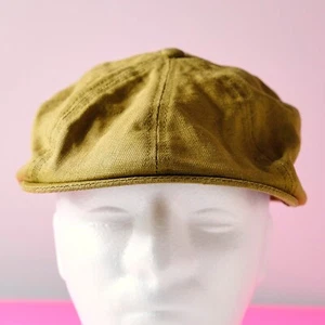 Goorin Bros Flat Cap Cabbie Golf Newsboy Driving Hat XL Yellow Brown 103-0566 - Picture 1 of 16