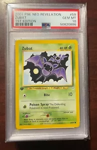 2001 Pokemon Neo Revelation 1st Edition Zubat #59 PSA 10 GEM MINT Low Pop Art - Bild 1 von 1