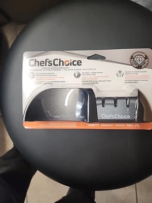 Chefs Choice G4360 Manual Sharpener 3 Stage Diamond Abrasives Ceramic Polishing - Image 1 of 4