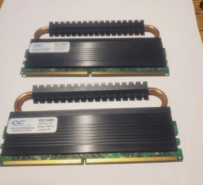 OCZ Reaper Series 1GB Stick x 1 PC2-6400 Desktop DIMM DDR2 - Image 1 of 3