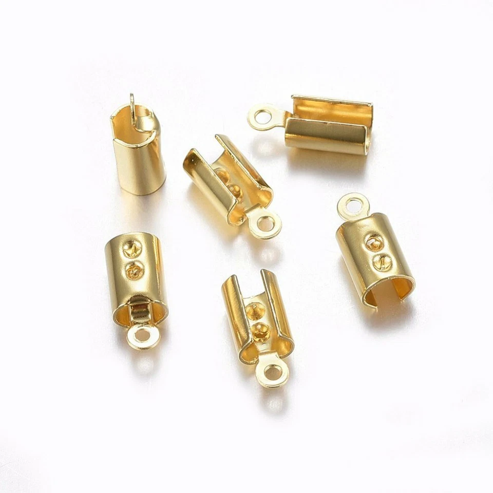 10pz coprinodo terminale in acciaio inox 10x4,5mm nickel free colore oro - Immagine 1 di 1