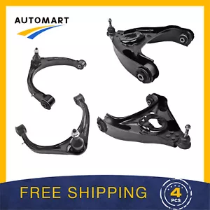 4 Piece Front Upper Lower Control Arm Ball Joint Set LH RH for Ram 1500 RWD 2WD - Picture 1 of 7