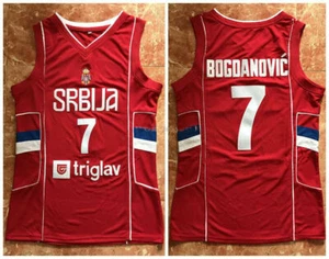 Bogdan Bogdanovic #7 Serbia Basketball Jerseys All Stitched Custom Names - Picture 1 of 8