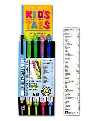 KID'S Bible Tabs STUDY SET - Children's HIGHLIGHTERS & MORE - Brand NEW!