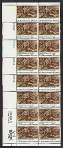 1722 MNH Plate Block of 16, 13-cent stamps honoring "Herkimer at Oriskany 1777" - Picture 1 of 5