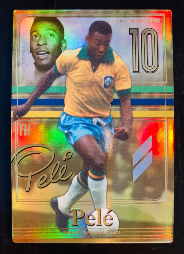 2015 帕尼尼足球联赛 PFL09 万代传奇贝利巴西金折射贝利 — 第 1/2 张图片