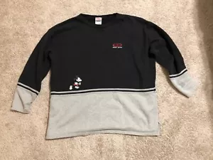 Vintage Disney Store Running Mickey Womens Long Sleeve Size XL Y2K Embroidered - Picture 1 of 4