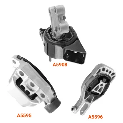 3x Engine Motor & Transmission Mounts for 2013 2014 2015 Chevrolet Sonic 1.4L - Imagem 1 de 4