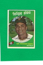 1959 TOPPS #102 FELIPE ALOU RC GIANTS EX-MT NICE!