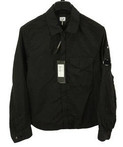 Nuevo C.P. Company Chrome R Para Hombres Pequeña Negra Nylon Cremallera Completa Sobrecamisa Camisa Chaqueta - Imagen 1 de 17