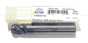 M.A. Ford 1/2" Carbide End Mill .156 Radius Altima Blaze Coating 5 Flute USA - Picture 1 of 1
