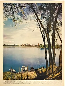 1944 Harrisburg Pennsylvania Susquehanna River City a distanza stampa rivista - Foto 1 di 6