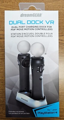 DREAMGEAR DUAL DOCK VR CHARGING DOCK FOR PS4 MOVIE MOTION CONTROLLERS - NEW - Image 1 of 2