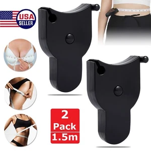 2× Automatic Telescopic Precise Measuring Tape Ruler Arm/Leg/Waist Circumference - Picture 1 of 13