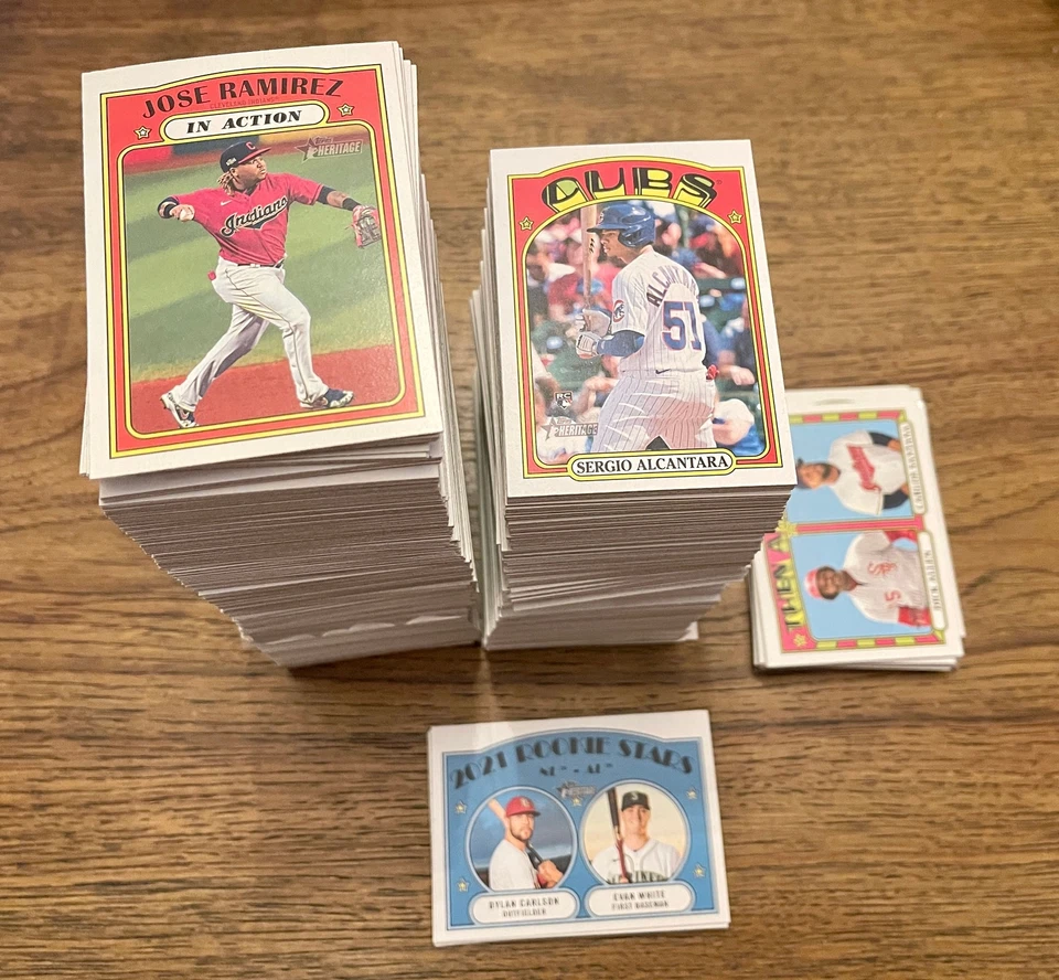 2021 Topps Heritage Baseball Cards 501-725 + Inserts (NM) - Complete Your Set - Image 1 of 1