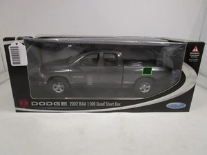 WELLY 1/18 GRAY 2002 DODGE RAM 1500 QUAD SHORT BOX TRUCK NEW *READ* - Picture 1 of 6