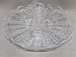 Fostoria Glass Navarre Crystal 3 Toed Tidbit Tray - Picture 1 of 5