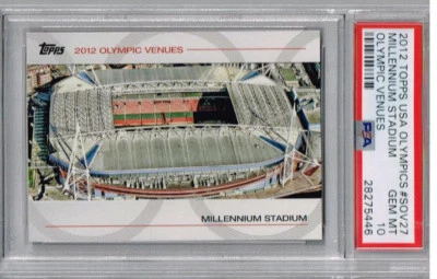 2012 Topps USA Olympics Millennium Stadium Olympic Venues PSA 10 - Image 1 of 2